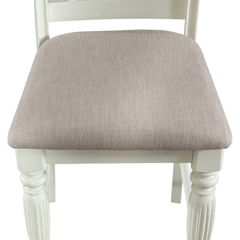 Cumberland Creek Nutmeg White Slat Back Counter Chair (Set of 2)
