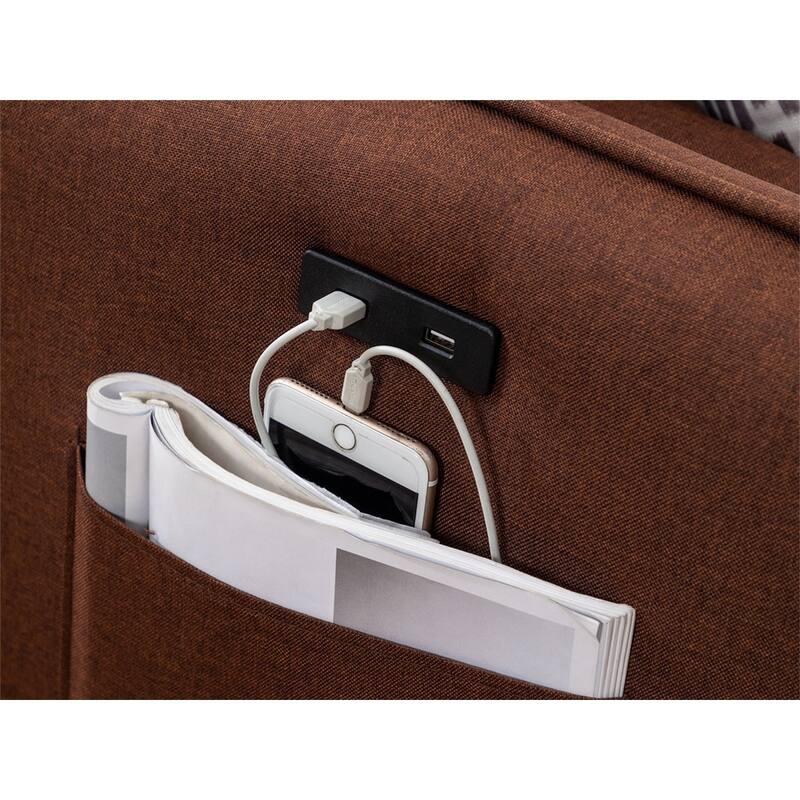 Sectional Sofa Chaise with USB Charger