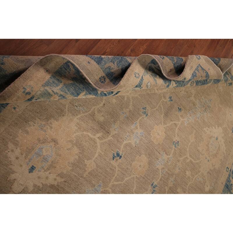 Oushak Turkish Area Rug Handmade Vegetable Dye Wool Carpet - 8'0" x 11'2"