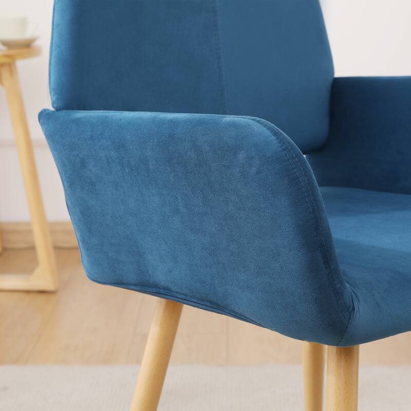 Upholstered Side Dining Chair with Metal Leg