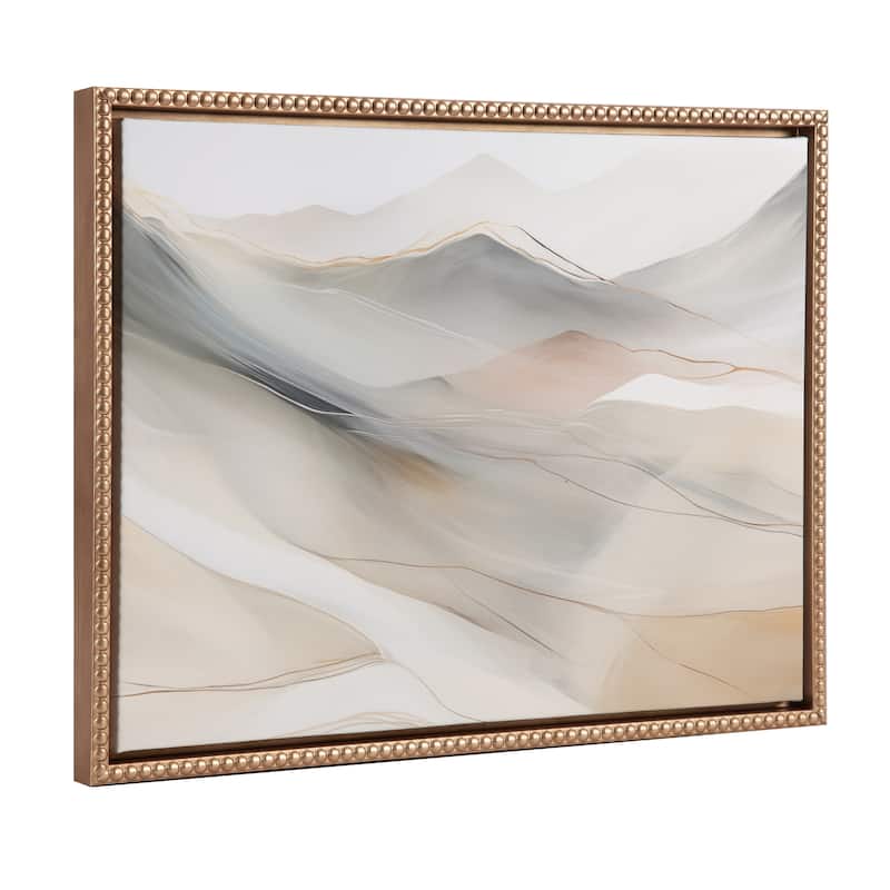 Sylvie Beaded Landscape Framed Canvas by Creative Bunch Studio - 18x24 - Gold