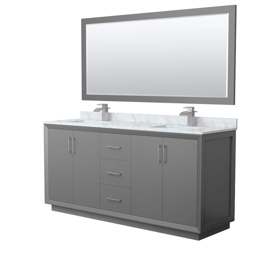 Wyndham Collection WCF414172D-NAT-UNSM70 Strada 72" Free Standing