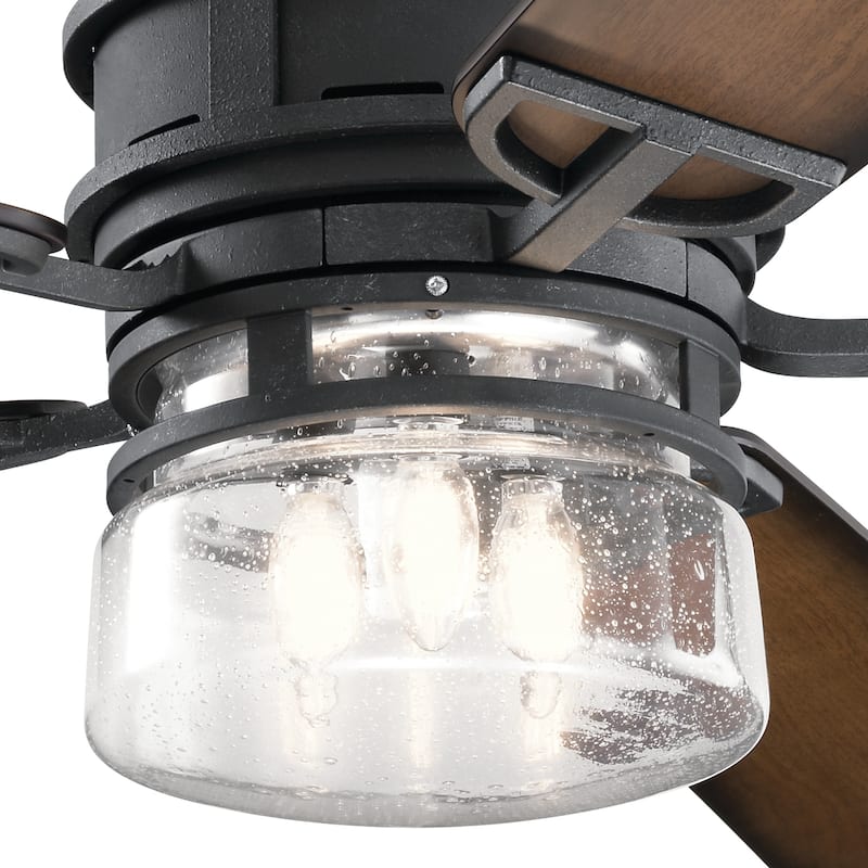Kichler Lighting Lyndon Patio 60-inch LED Ceiling Fan Distressed Black
