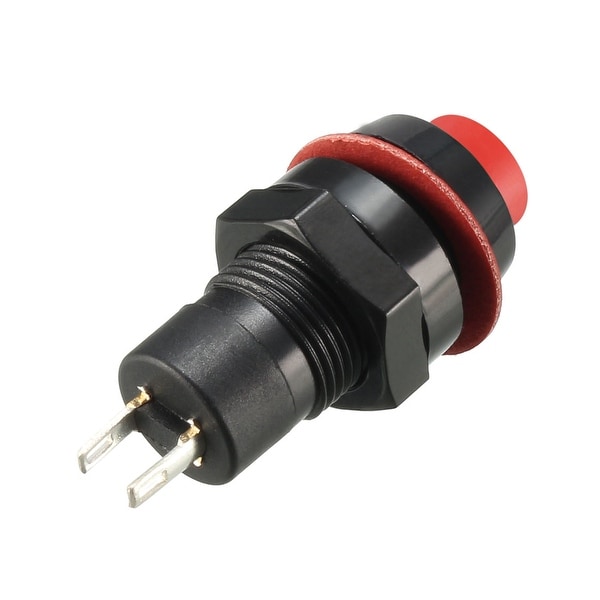 12mm SPST Momentary Metal Red Push Button Switch Latching Screw Termianls 