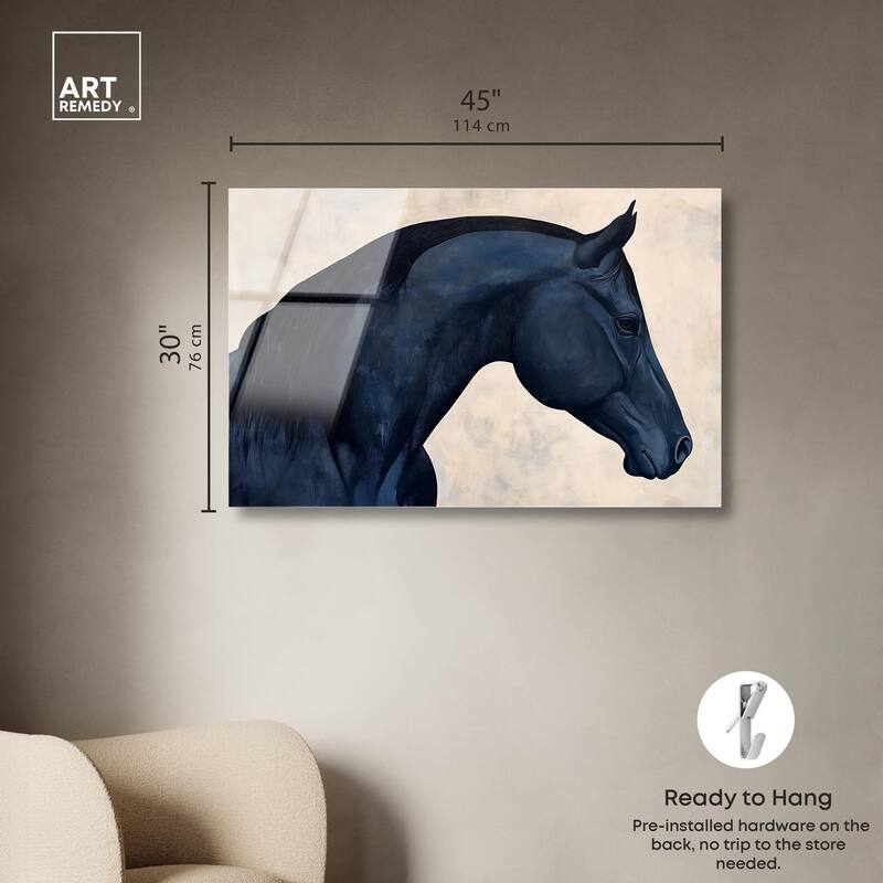 Blue Horse II Acrylic by Art Remedy, Ready to Hang