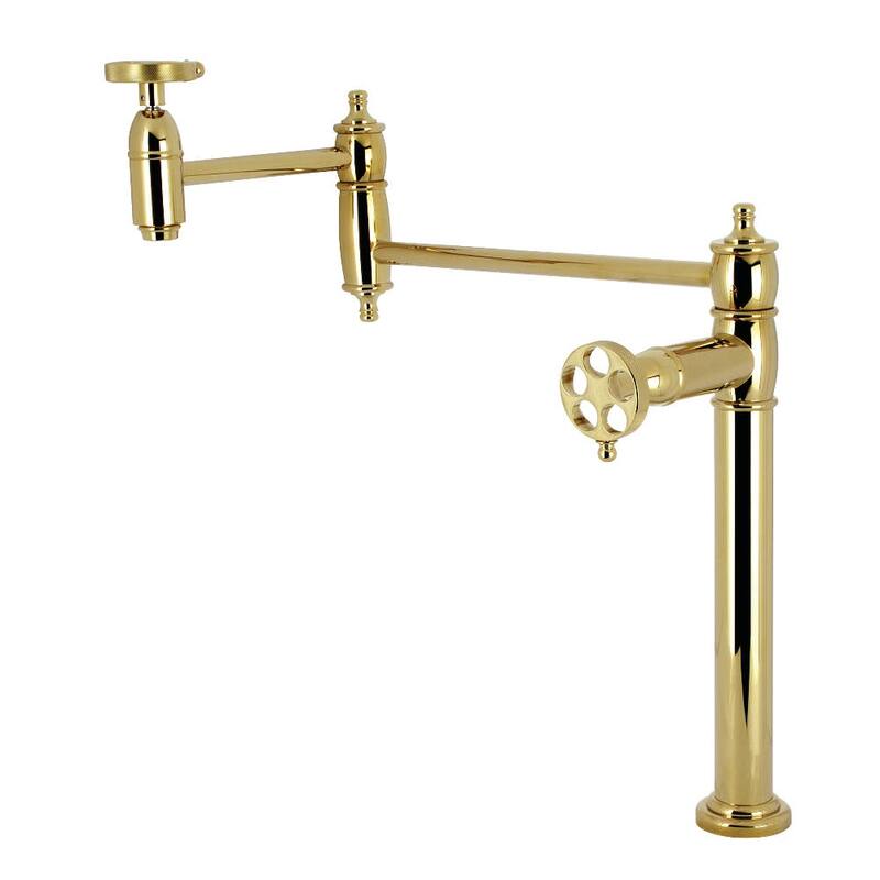 Kingston Brass KS370.RKZ Wendell 3 GPM Single Hole Pot Filler - Polished Brass