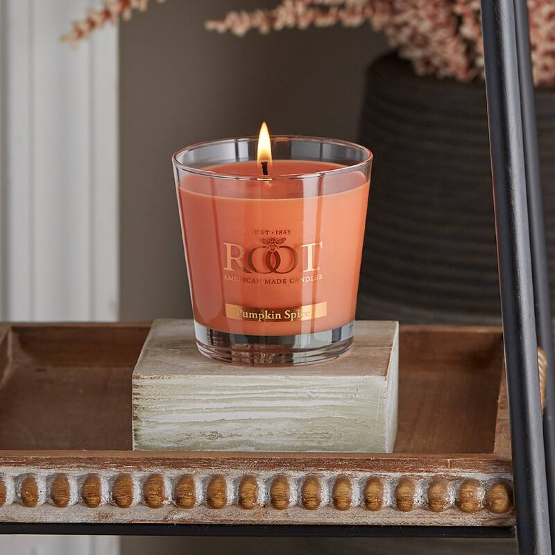 Root Candles Pumpkin Spice 6.3 oz Small Veriglass Jar