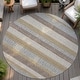 preview thumbnail 103 of 149, Machine Washable Indoor/ Outdoor Cabana Stripe Chantille Rug Beige - 8' x 8'