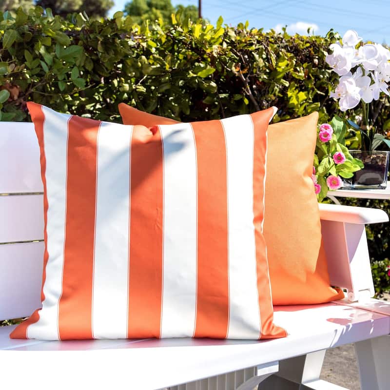 Olivia Striped Outdoor Throw Pillow