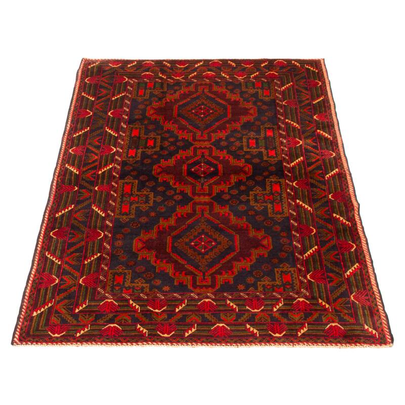 Teimani Navy Rug 4'2" x 6'7" - 4'2 x 6'7