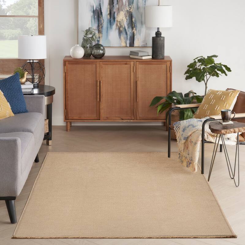 Nourison Washable Indoor Geometric Jute Area Rug