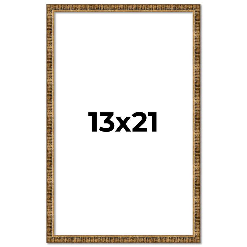 13x21 Frame Gold Kingsley Distressed Solid Wood Picture Frame Width
