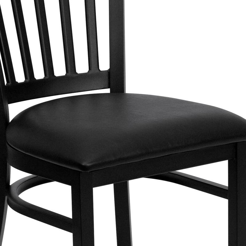 Vertical Back Metal Restaurant Chair - 17"W x 20.25"D x 34.25"H - 17"W x 20.25"D x 34.25"H