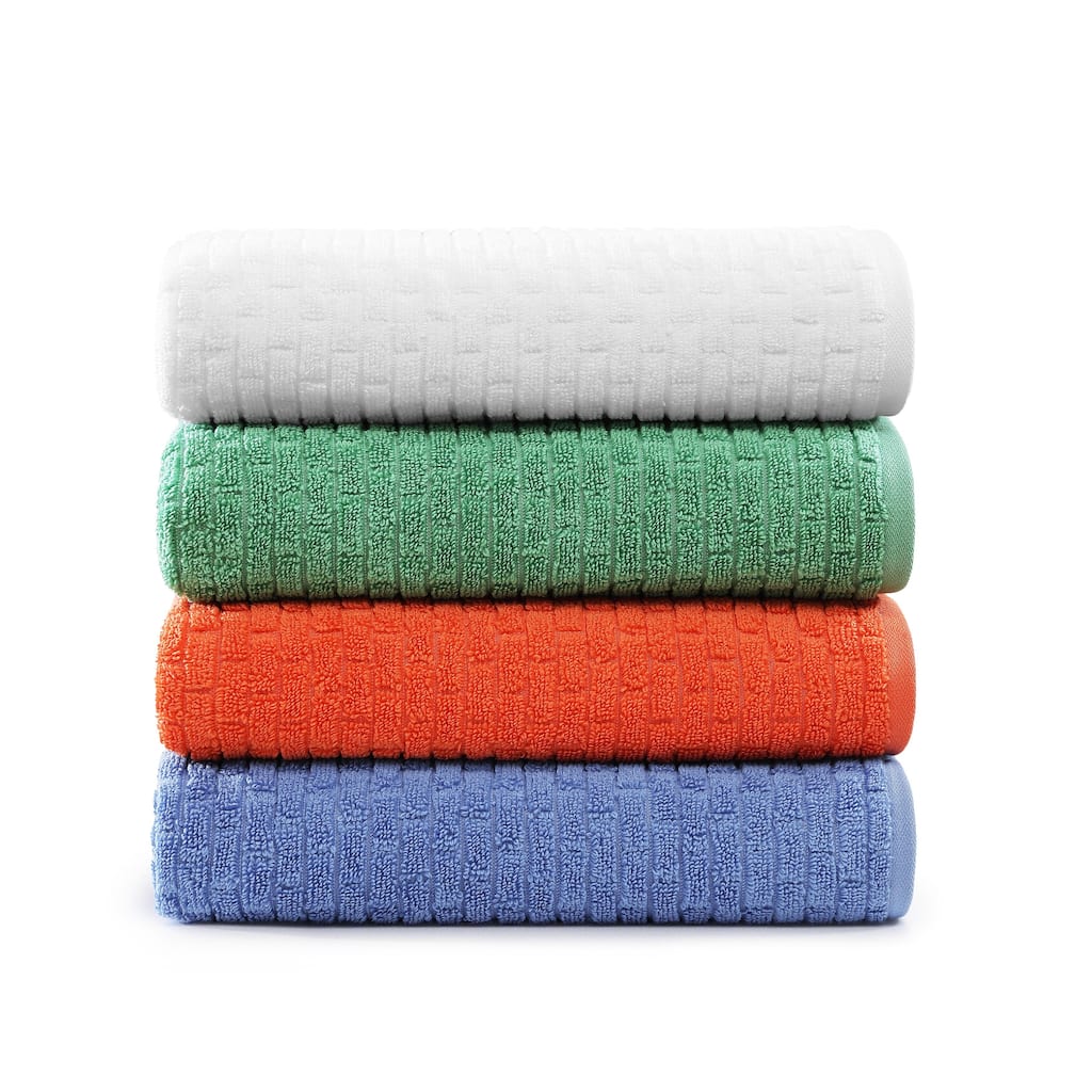 Tommy Hilfiger Brick Texture Solid Cotton 6 Piece Towel Set - 6 Piece