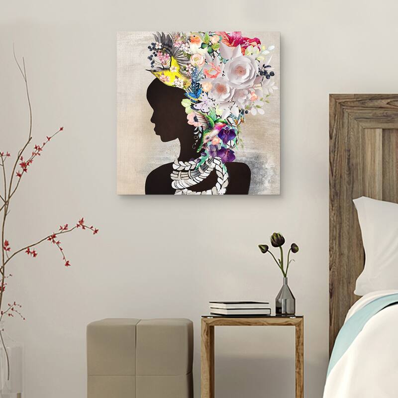 Natural Woman Floral by Synthia SAINT JAMES Canvas Art Print