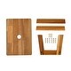 preview thumbnail 6 of 4, 8.8 in. H Natural Backless Acacia Wood Stool Chair
