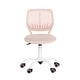 preview thumbnail 18 of 91, HomyLin Armless Swivel Kids Desk Chair with Mesh Padded Seating Light Pink