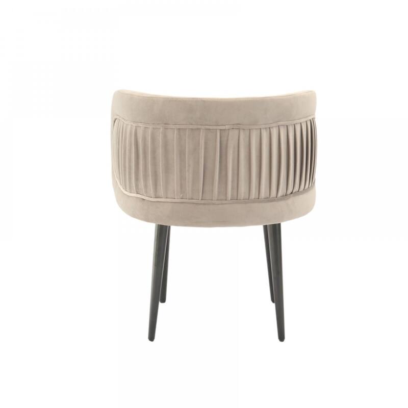HomeRoots 24" Grey Velvet And Black Solid Color Arm Chair - 23.5