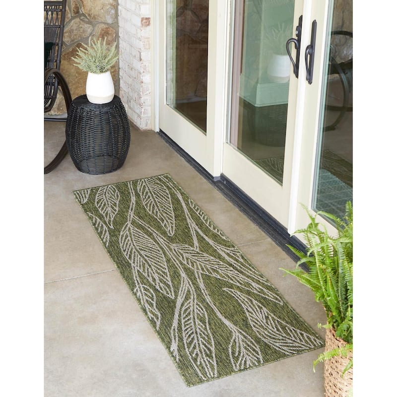 Outdoor Turgh Collection Area Rug - Green - 2'x6'