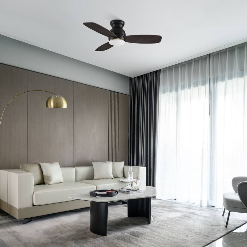 CARRO Reed 44" Indoor Ceiling Fan with Light and Remote - N/A