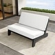 preview thumbnail 112 of 136, Outdoor Teak Wood Waterproof Armless Chair Loveseat with Cushions