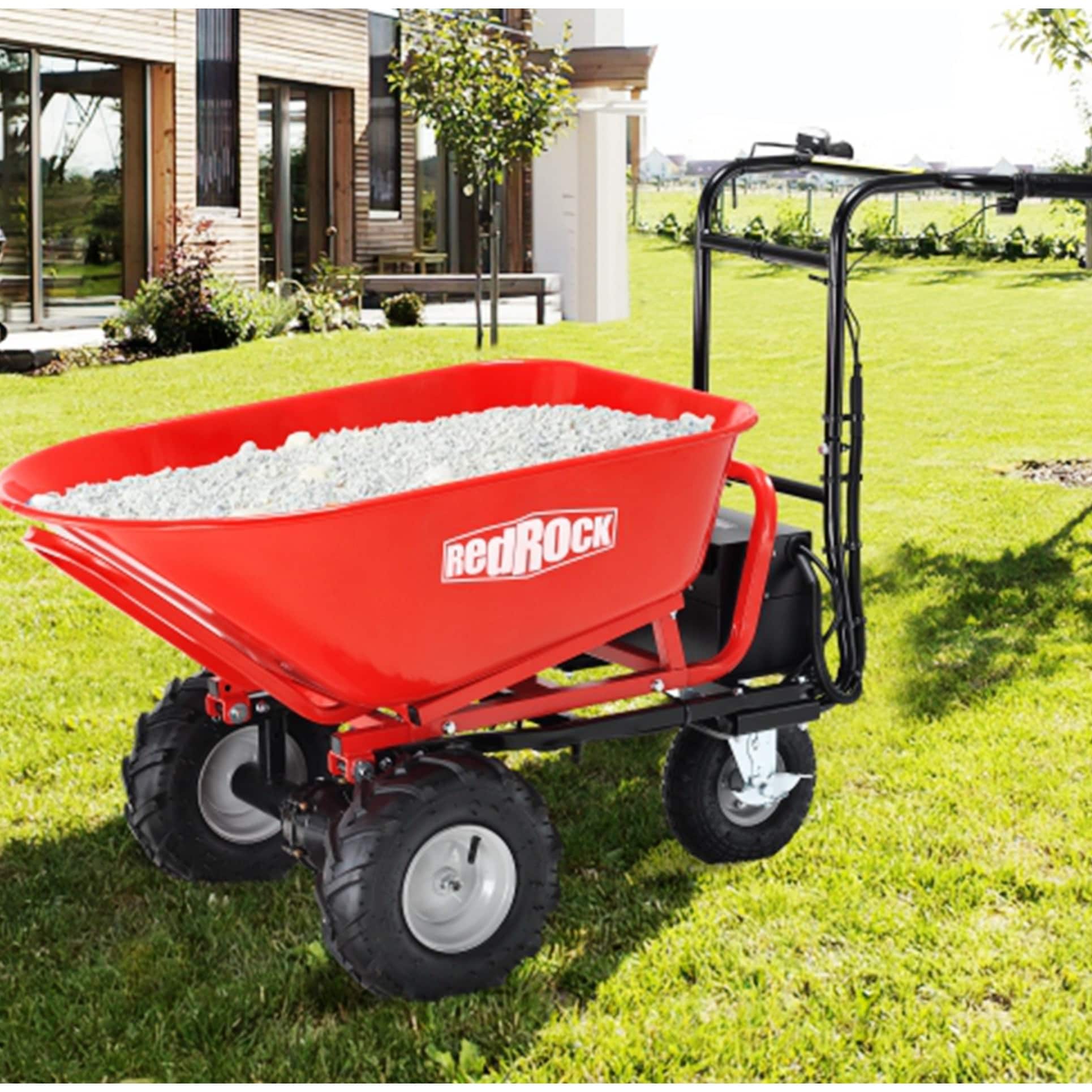 Rock Wheelbarrow Utility Cart Electric Powered Cart N A Bed