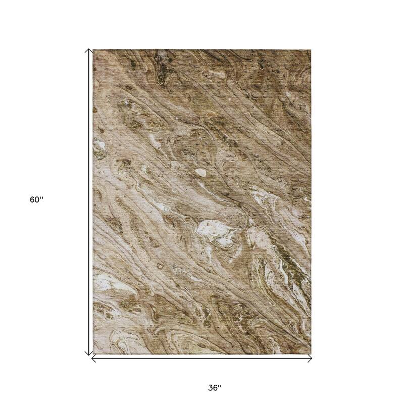 HomeRoots Abstract Transitional Rectangle Outdoor Rug