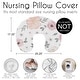 preview thumbnail 6 of 4, Sweet Jojo Designs Watercolor Floral Pink Girl 2 Pack 100% Cotton Muslin Nursing Pillow Covers - Solid Blush, Shabby, Farmhouse