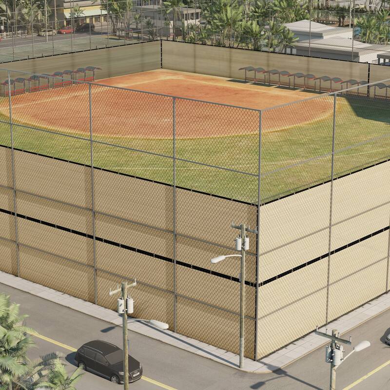 ColourTreeUSA 25 ft. Length Fence Privacy Screen Windscreen Cover Fabric Shade Tarp Netting Mesh Cloth Commercial Grade 170 GSM