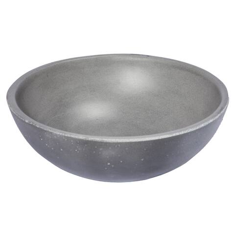 Eden Bath 14-in Small Concrete Round Vessel Sink - Dark Gray