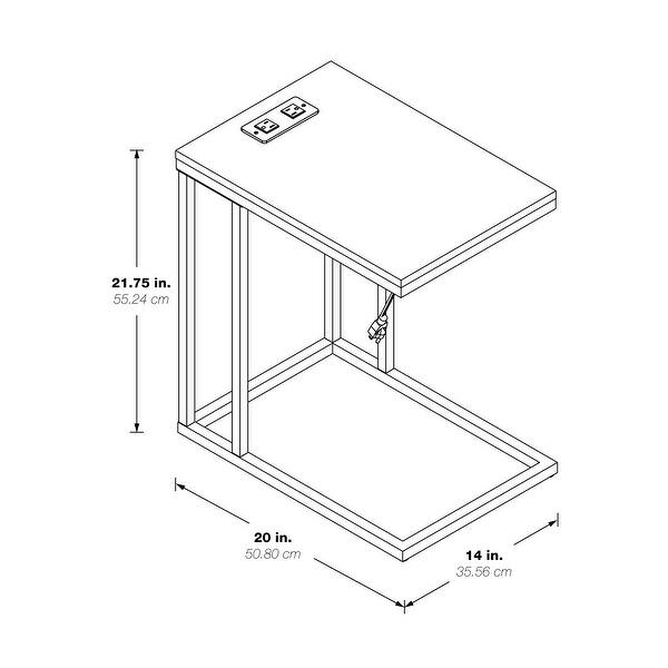OS Home and Office Furniture Norwich CTable with Black Base and Black