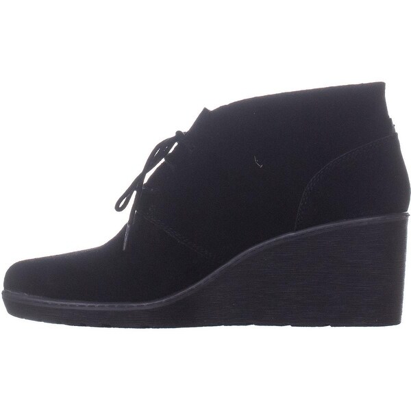 clarks black wedge ankle boots