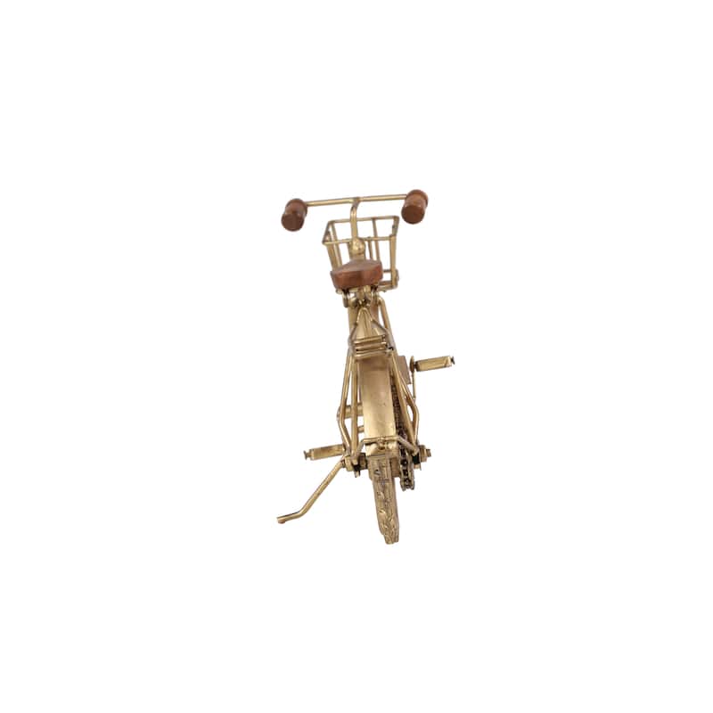 Metal Bike Decorative Sculpture - Gold - Roche River Decor