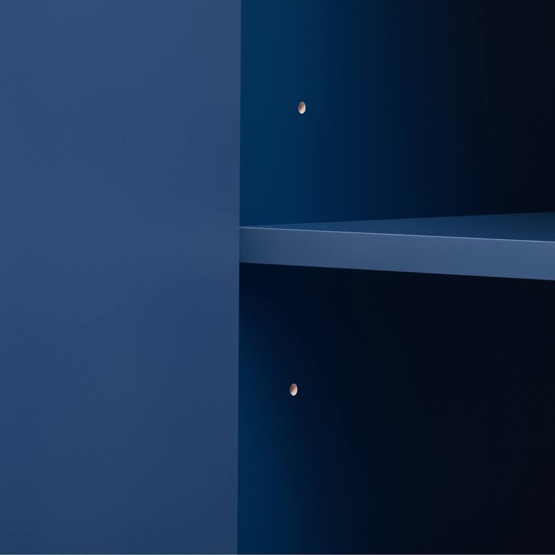 Set of 2 Modern Side Cabinets with Adjustable Shelves, Geometric Door Storage Cabinets for TV Stand