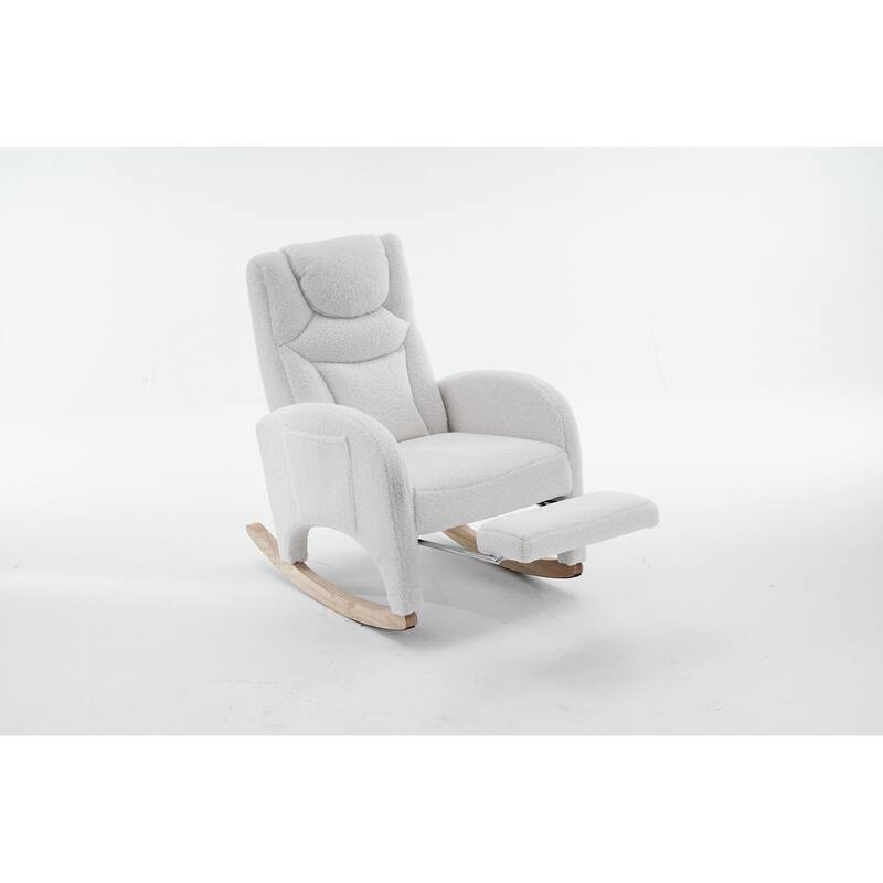 Accent Armchair Chair Rocking Chair With Adjustable Footrest