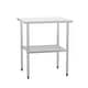preview thumbnail 1 of 7, Stainless Steel Table 24 x 30 Inches Metal Work Table Adjustable Undershelves