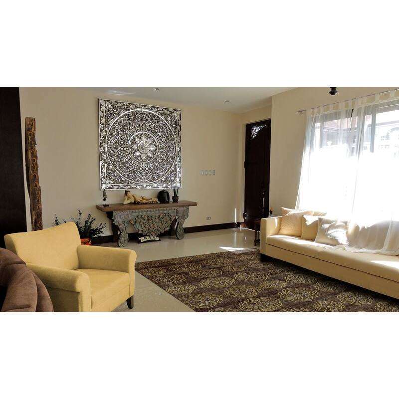 Timeo Hand-Knot Oriental Rug, Teal/Coffee Brown, Area Rug