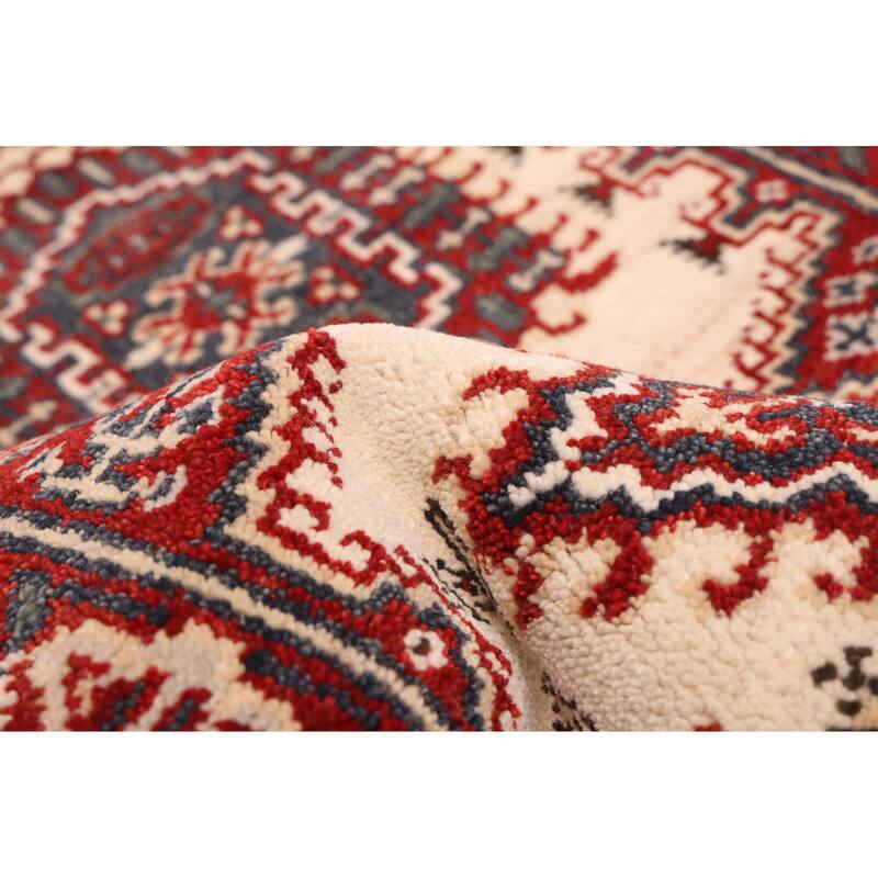 ECARPETGALLERY Hand-knotted Jules Serapi Cream Wool Rug - 2'7 x 7'9