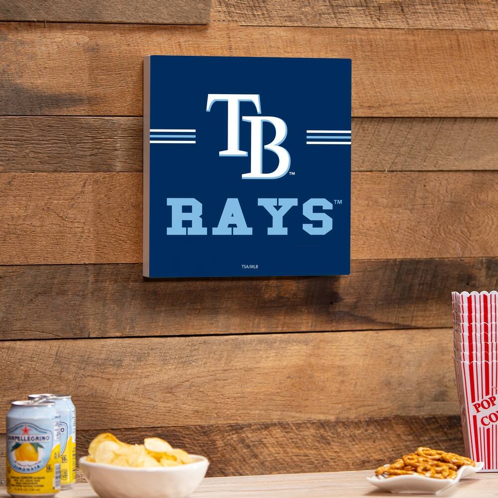 Tampa Bay Rays Wooden Door Decor Wall Sign - Multi-Color