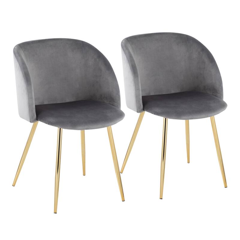 Silver Orchid Harding Upholstered Dining Chairs (Set of 2) - Silver/Gold