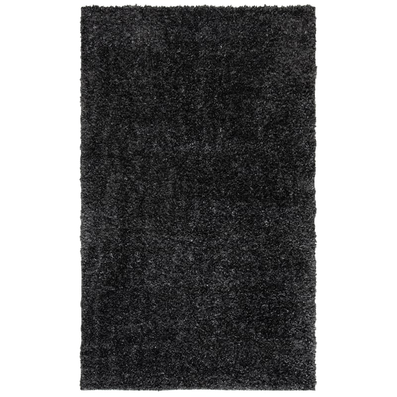 SAFAVIEH August Shag Solid 1.2-inch Thick Area Rug - 2'3" x 4' - Charcoal - Rectangle
