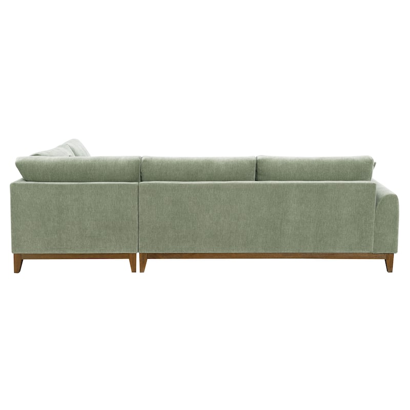 Furniture of America Lurek Mid Century Modern Chenille Sectional Sofa with Chaise.