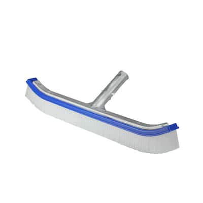 18" Blue Standard Curve Wall Brush with Back Support