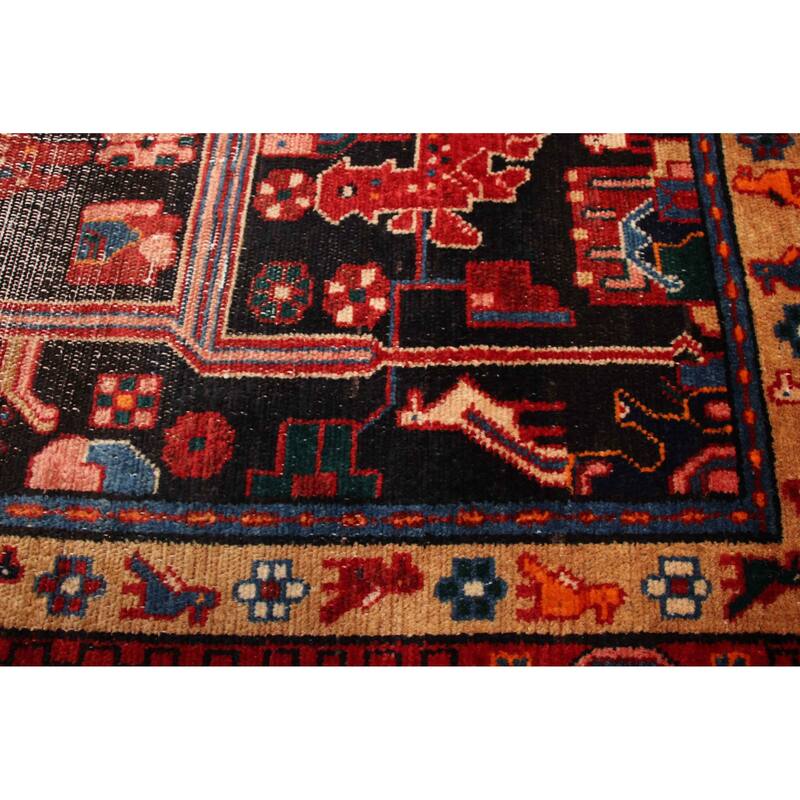 ECARPETGALLERY Hand-knotted Anatolian Vintage Black, Dark Navy Wool Rug - 5'1 x 9'0