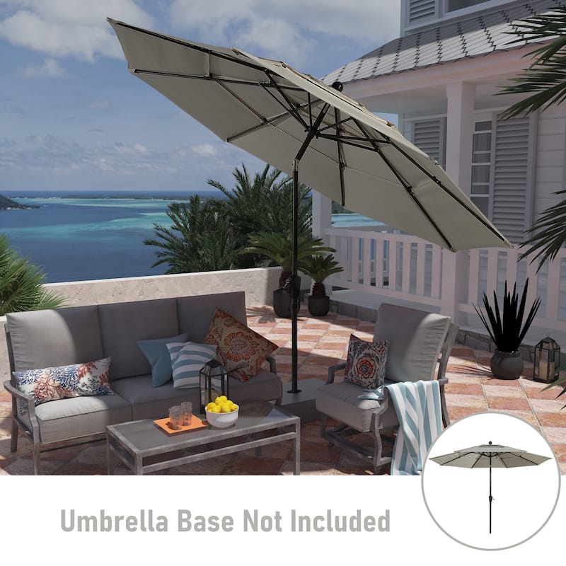 10ft Patio Market Umbrella with Double Airvent