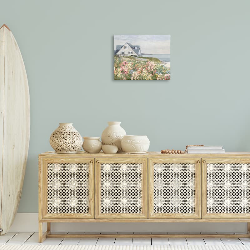 Stupell Coastal Cottage Meadow Canvas Wall Art Design By Amber Sterling