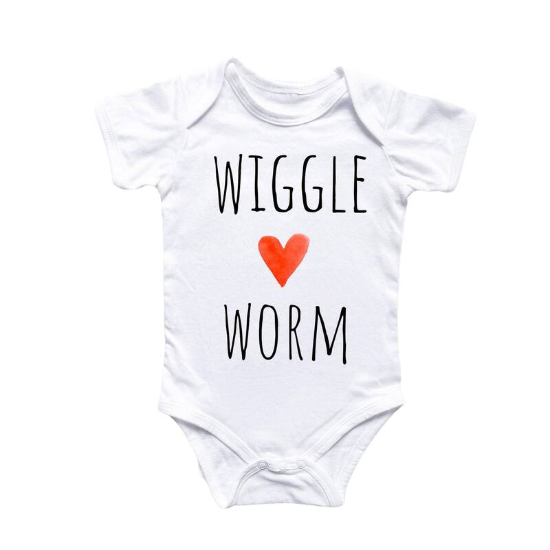Wiggle Worm - Baby Boy Girl Clothes Infant Bodysuit Funny Cute Newborn - Natural - 0-3M