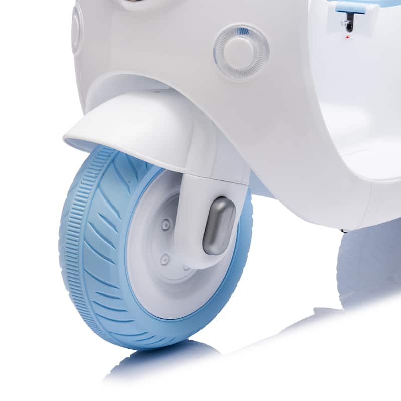 Kids Electric Car Ride-On Car Blue 2-Seater Ride-On Toy with Bluetooth Music