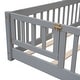 preview thumbnail 13 of 92, Modern Floor Platform Bed with Fence and Door