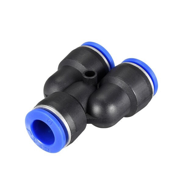 2Pcs Push To Connect Fittings 14 mm or 35/64" od Tube Fittings Blue - 35/64" 2pcs